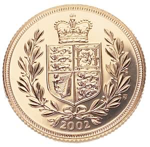 Queen Elizabeth II Golden Jubilee Sovereign Dated 2002